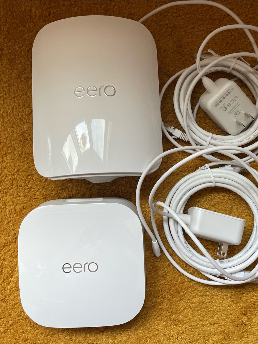 Eero Pro 6E and Pro 7 Wi‑if routers in White